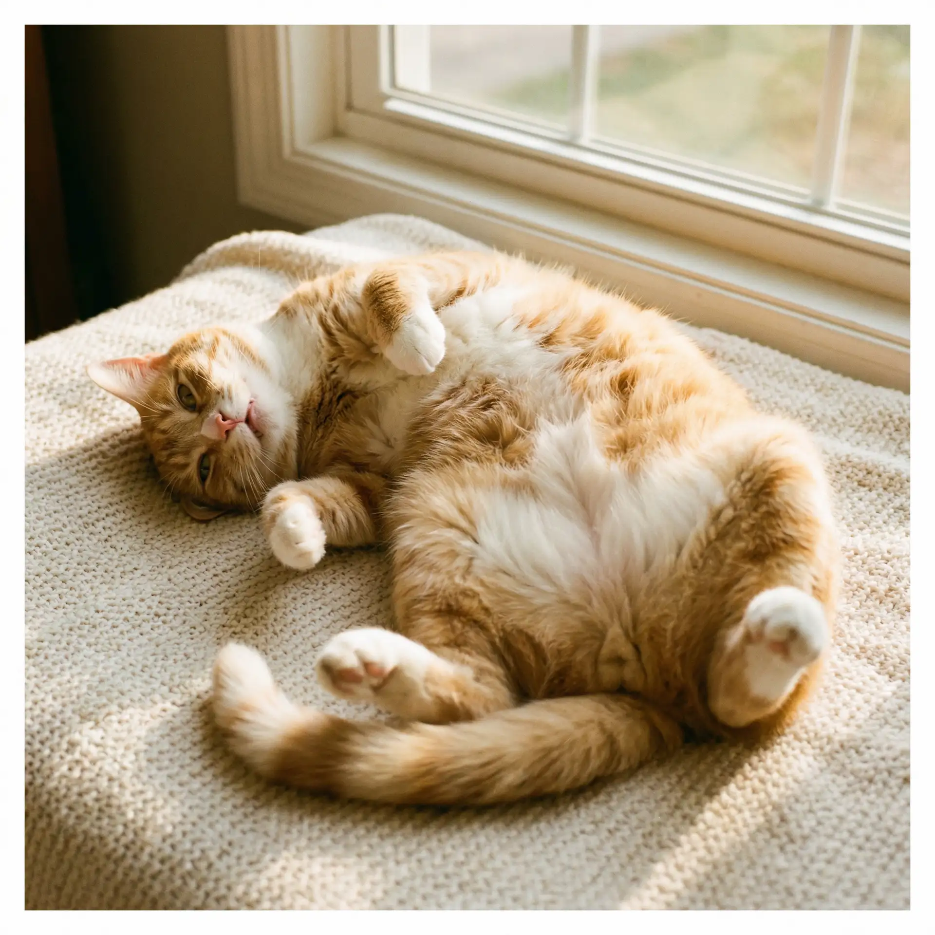 猫咪仰躺露出肚皮 - 桃子视频官网
